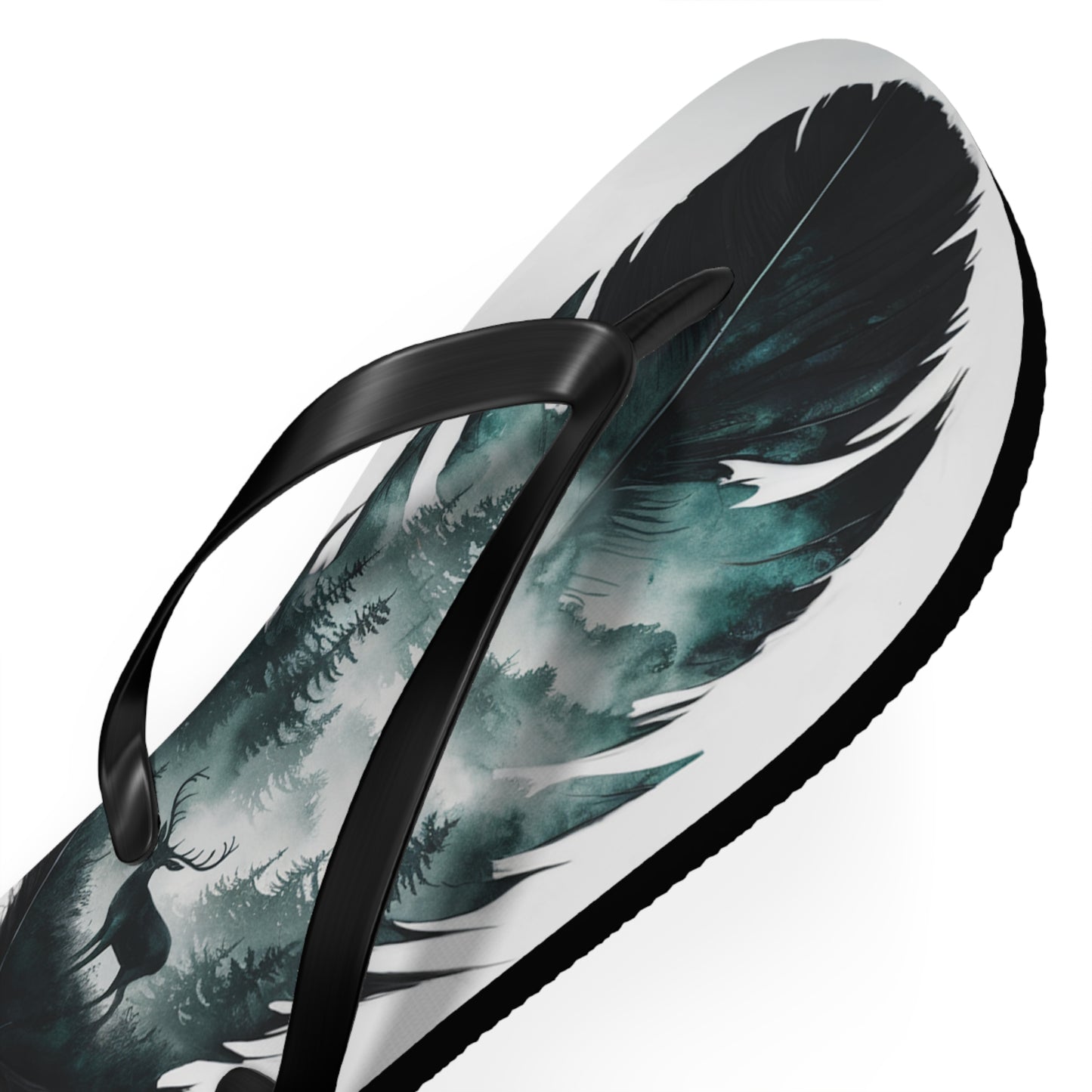 Feather With Essence of Nature Flip Flops