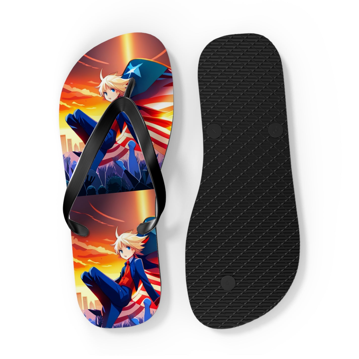 American Super Women Anime Women's Flip Flops