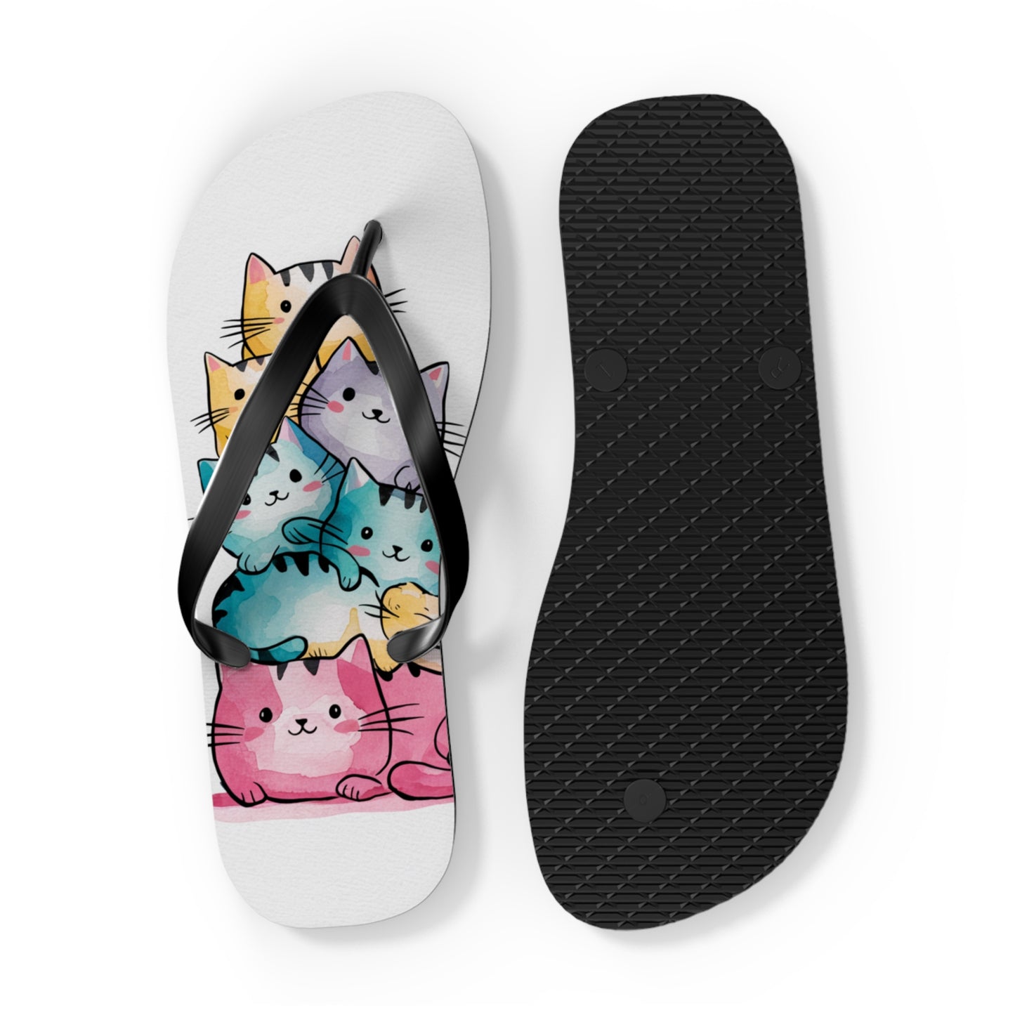 Smiling Cats Flip Flops