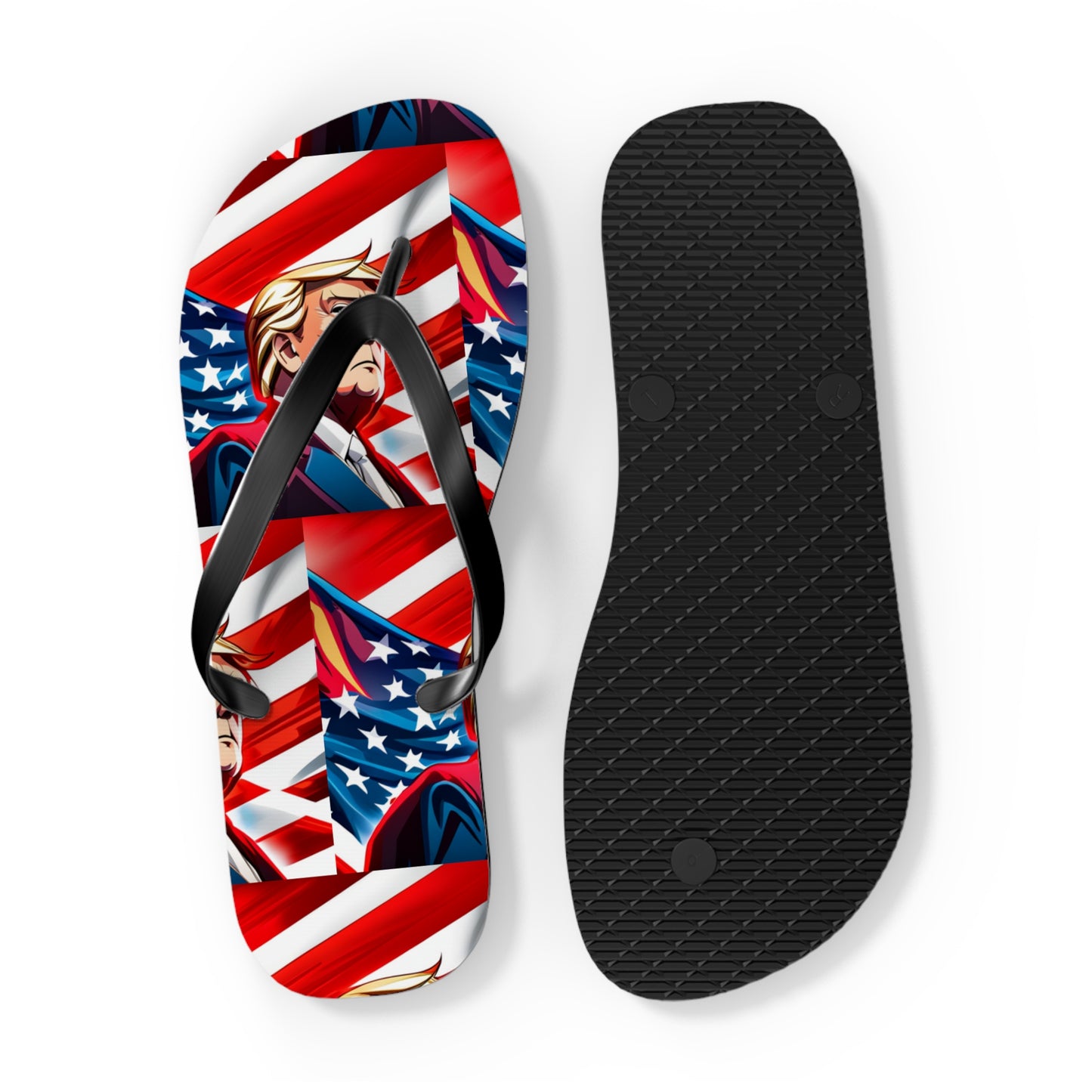 Trump On Flag Men's Flip Flops