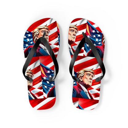 Trump On Flag Men's Flip Flops