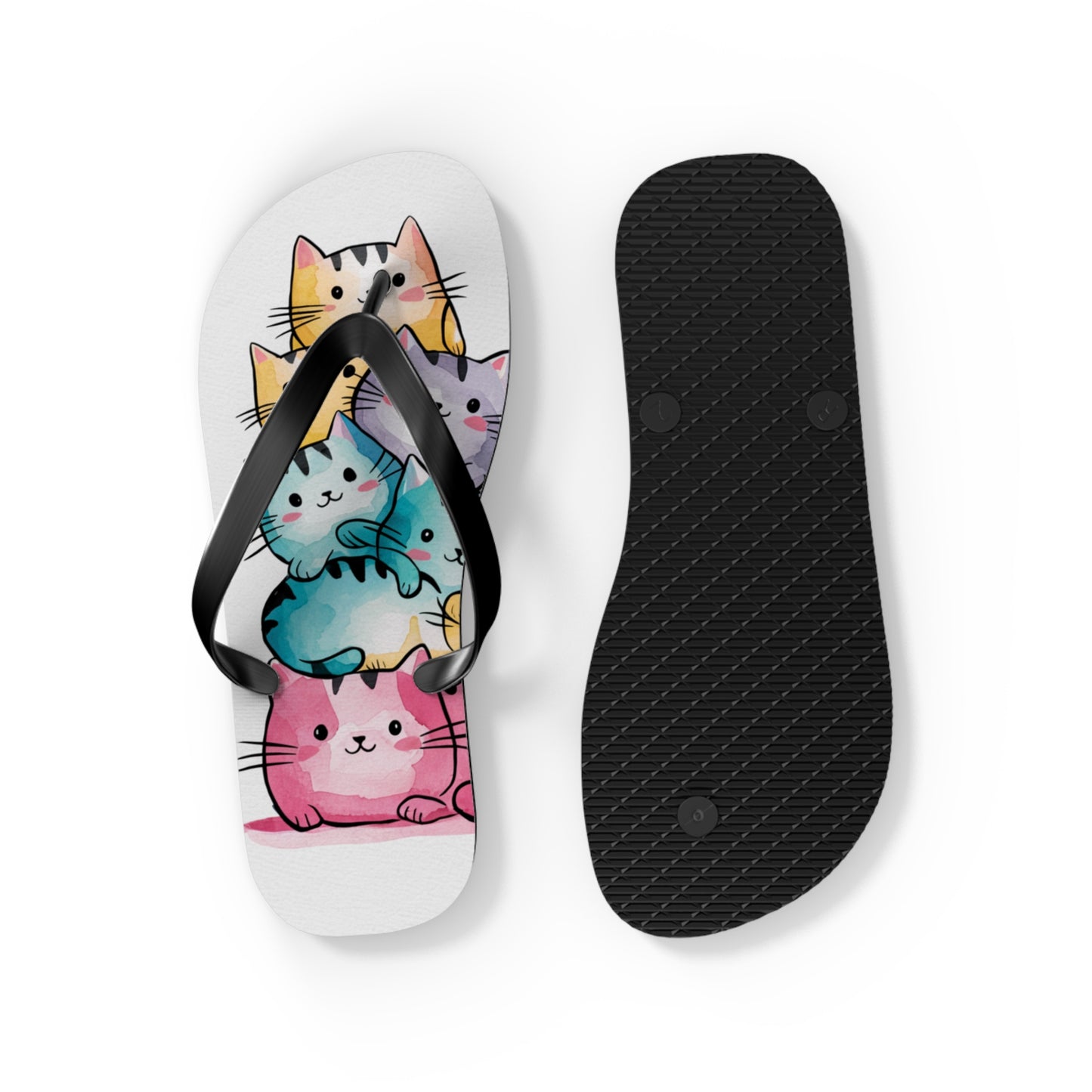 Smiling Cats Flip Flops