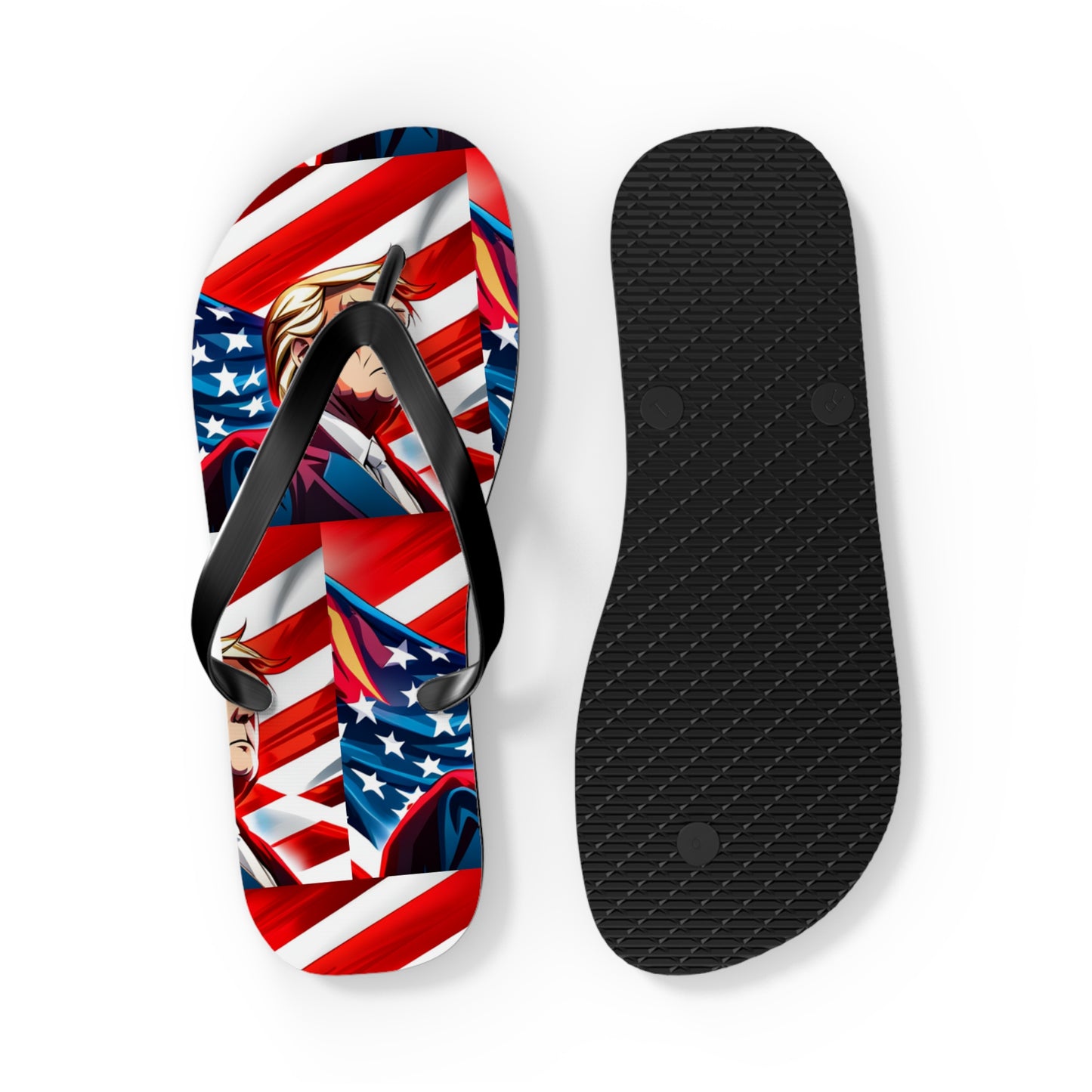 Trump On Flag Men's Flip Flops