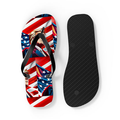 Trump On Flag Men's Flip Flops