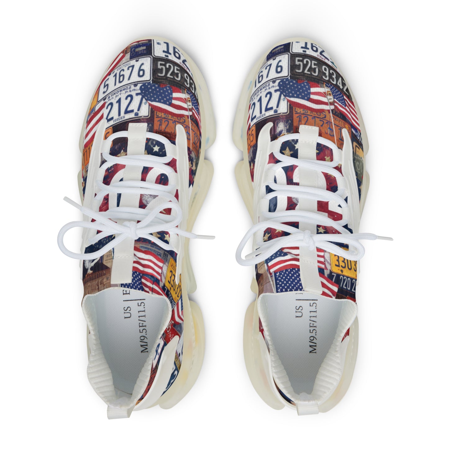 Exclusive Patriotic Plates Men's Mesh Sneakers