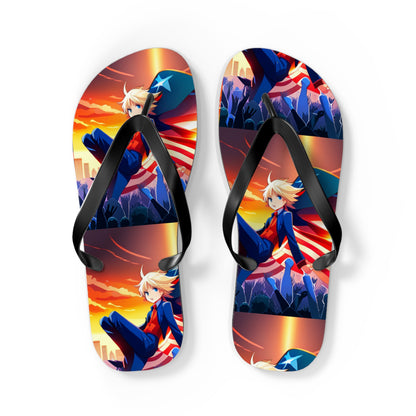 American Super Women Anime Women's Flip Flops