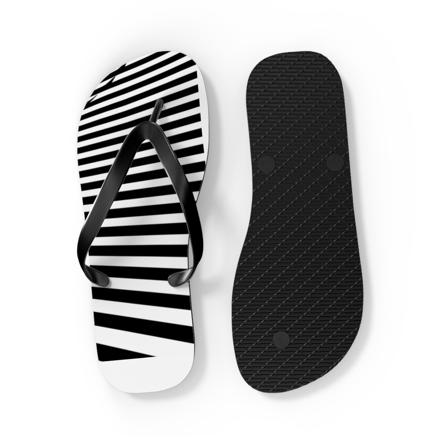 Black & White Men's Flip Flops