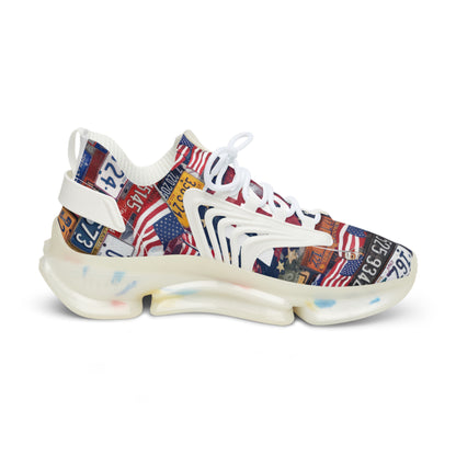 Exclusive Patriotic Plates Men's Mesh Sneakers