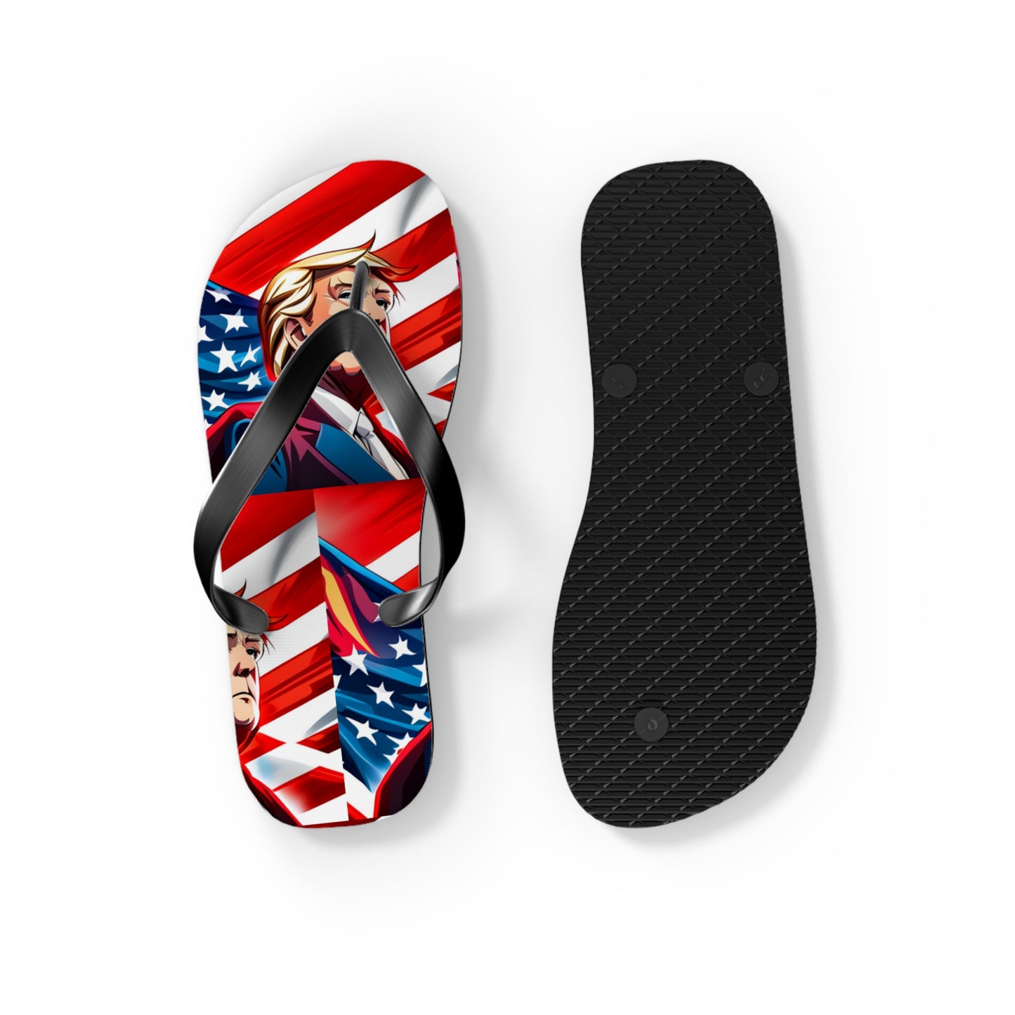 Trump On Flag Men's Flip Flops