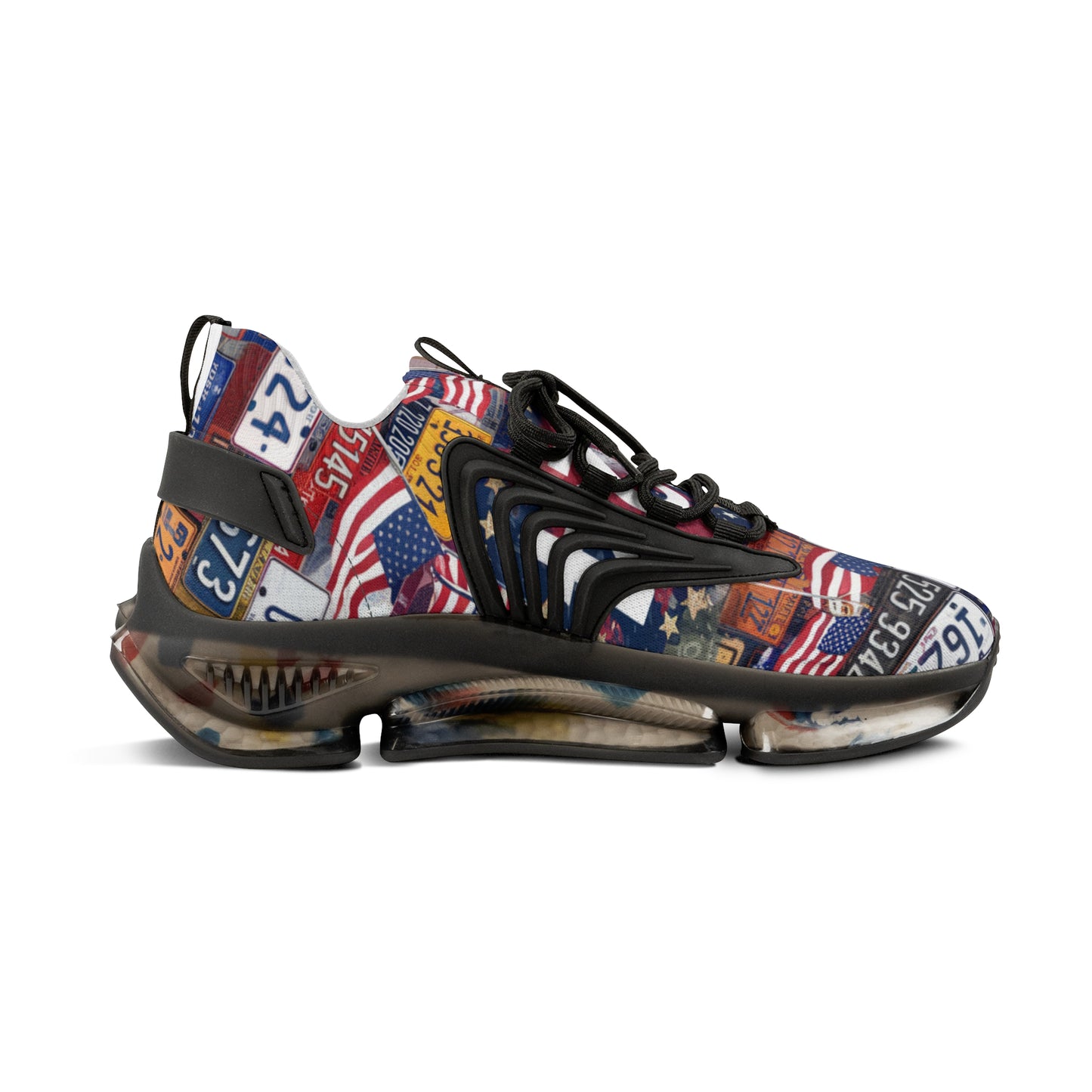 Exclusive Patriotic Plates Men's Mesh Sneakers