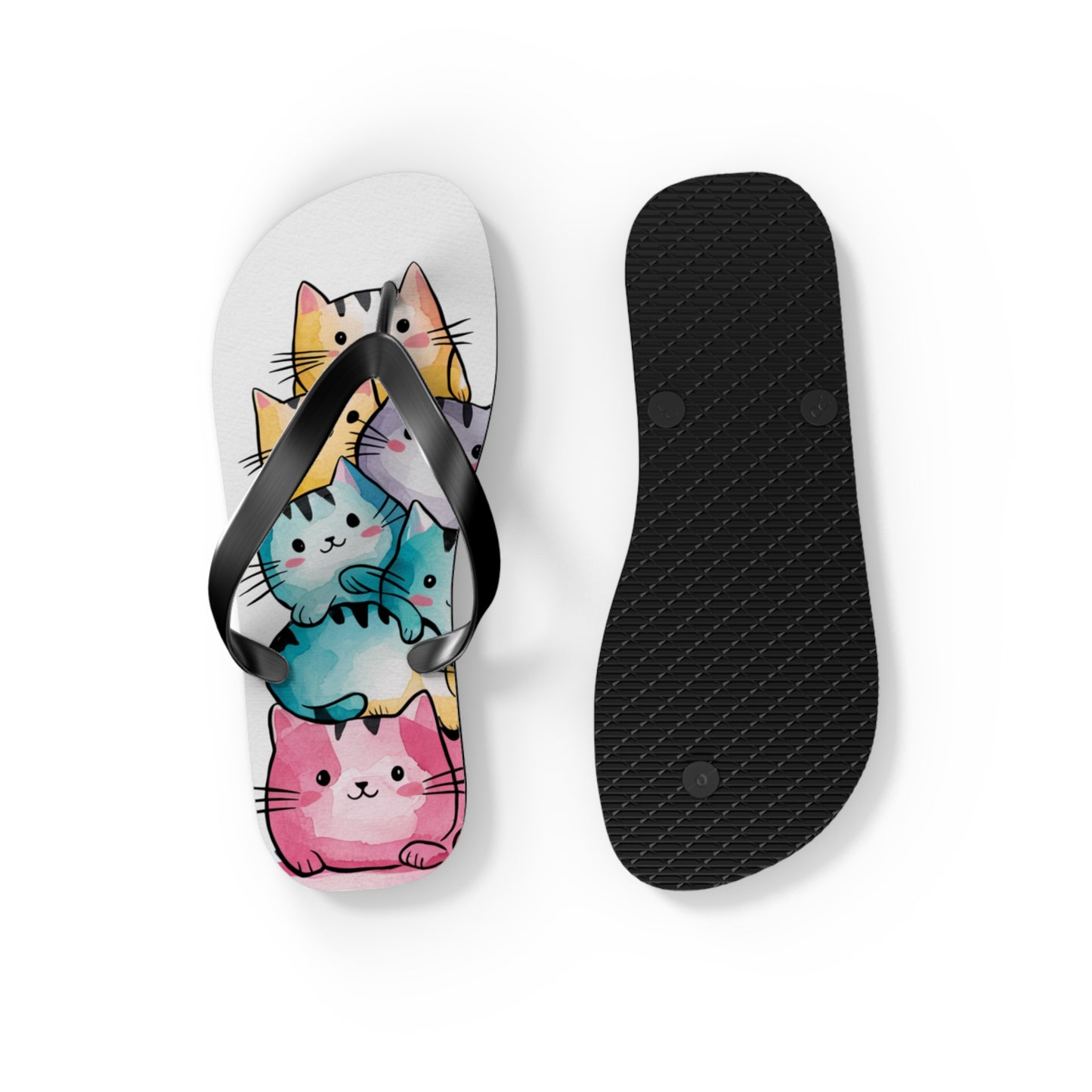 Smiling Cats Flip Flops