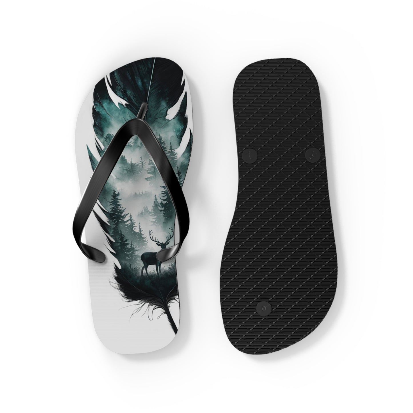 Feather With Essence of Nature Flip Flops