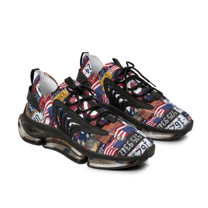 Exclusive Patriotic Plates Men's Mesh Sneakers