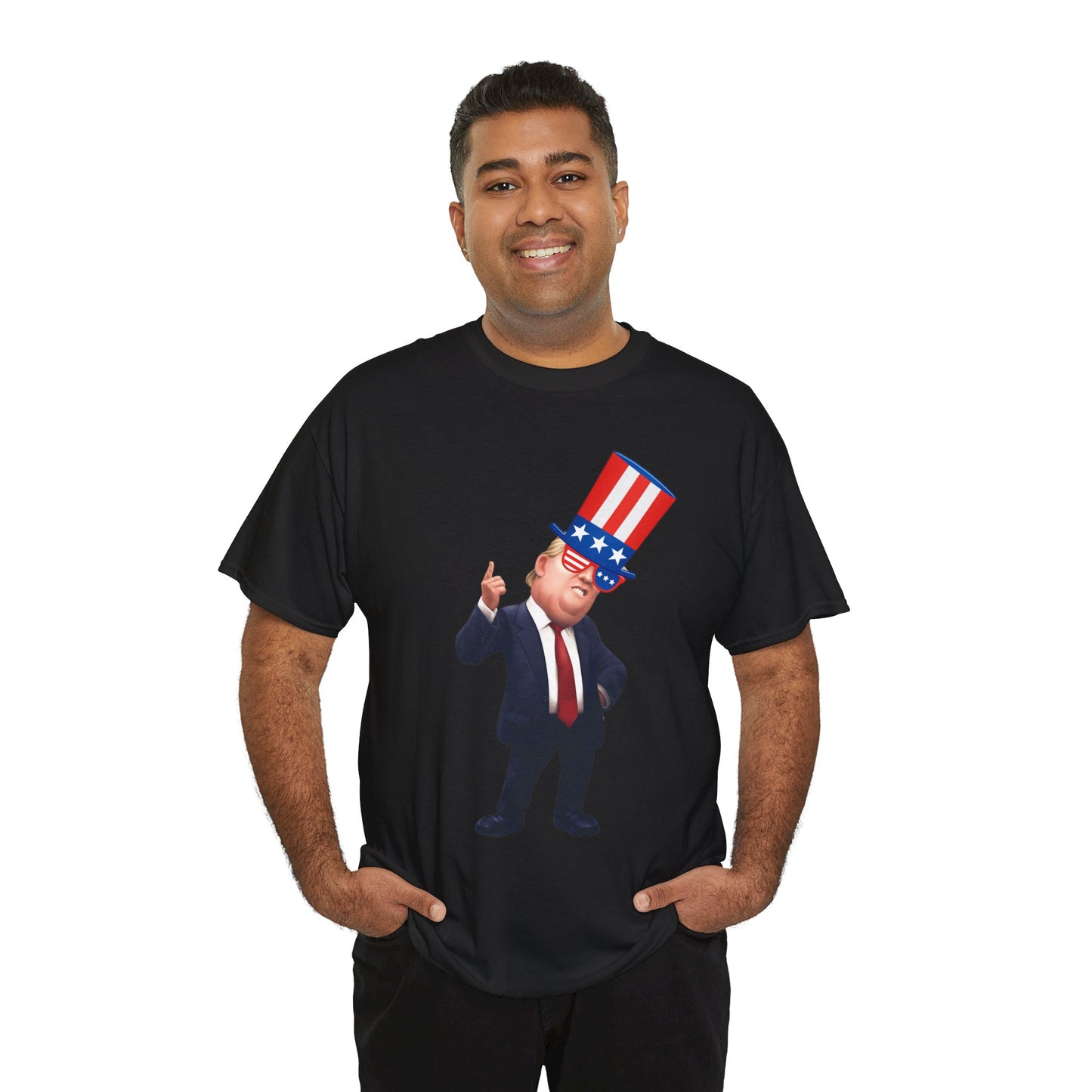 Trump Hat  Unisex Heavy Cotton Tee