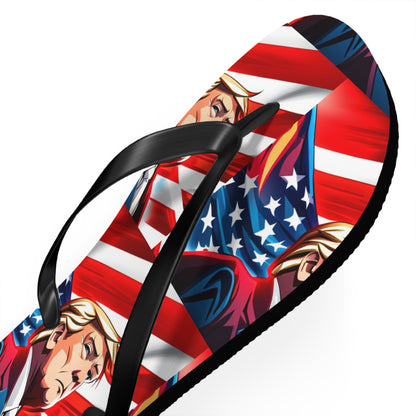 Trump On Flag Men's Flip Flops