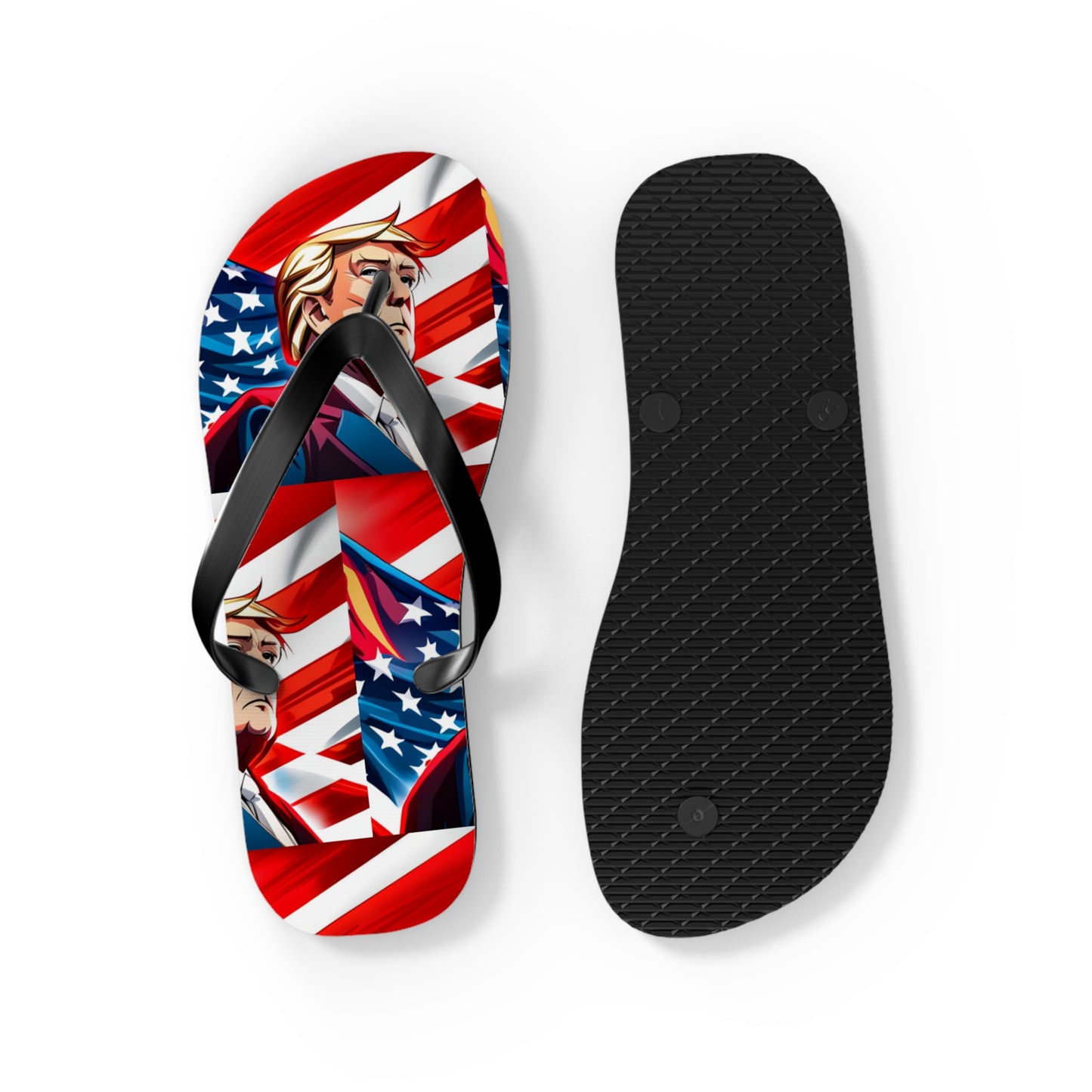 Trump On Flag Men's Flip Flops