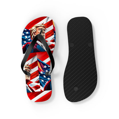 Trump On Flag Men's Flip Flops