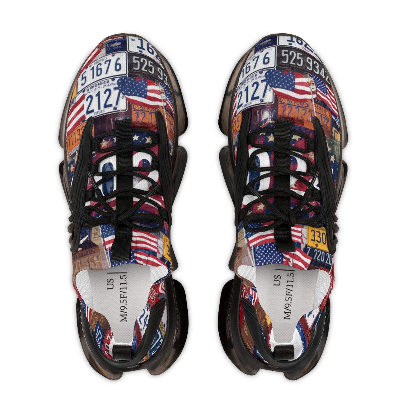 Exclusive Patriotic Plates Men's Mesh Sneakers