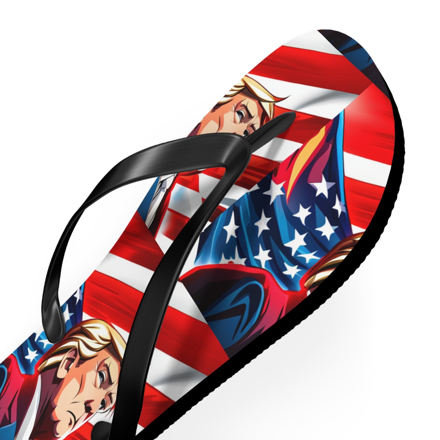 Trump On Flag Men's Flip Flops