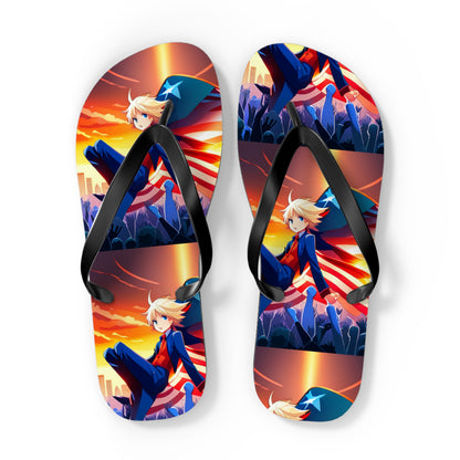 American Super Women Anime Women's Flip Flops