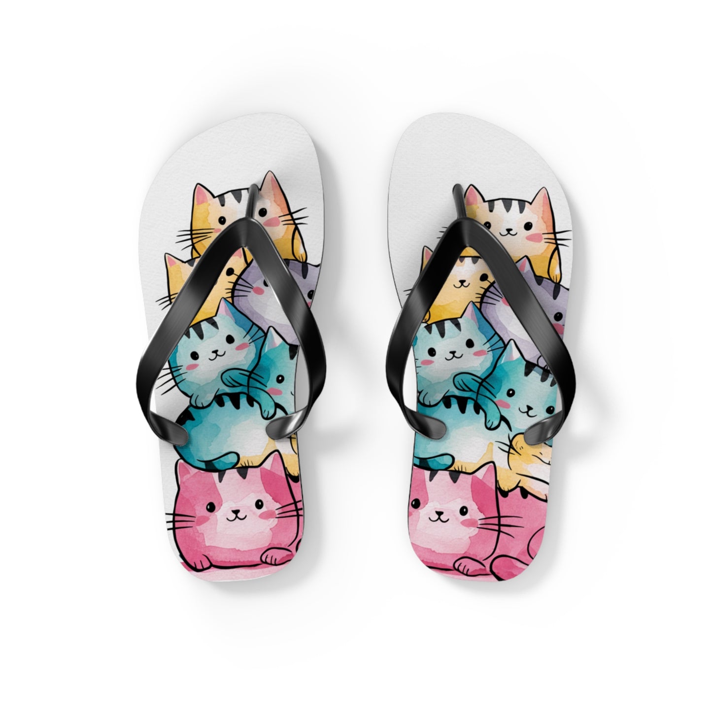 Smiling Cats Flip Flops