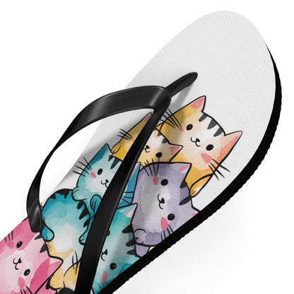 Smiling Cats Flip Flops