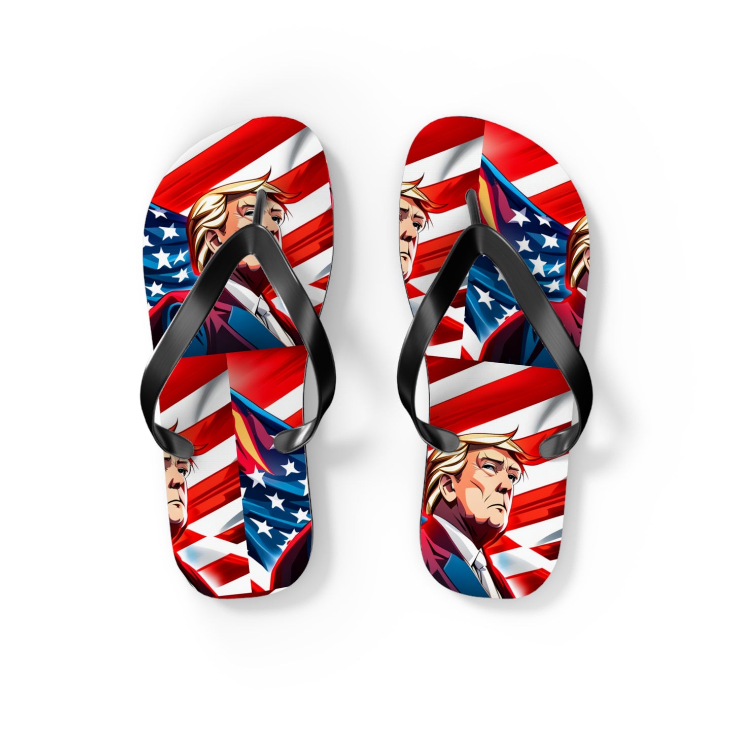 Trump On Flag Men's Flip Flops