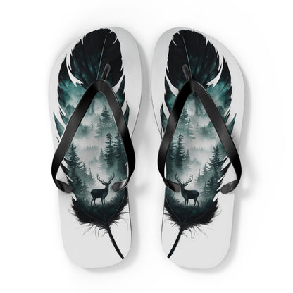 Feather With Essence of Nature Flip Flops