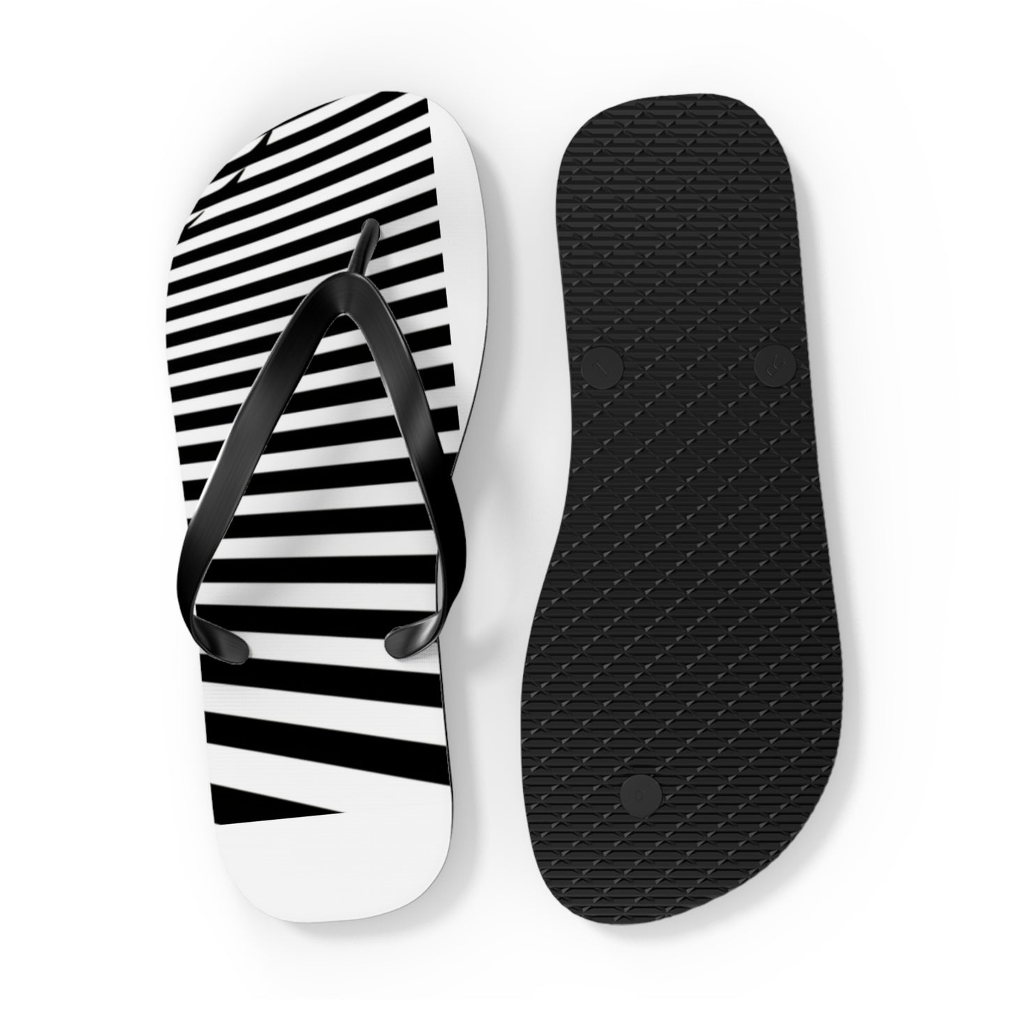 Black & White Men's Flip Flops