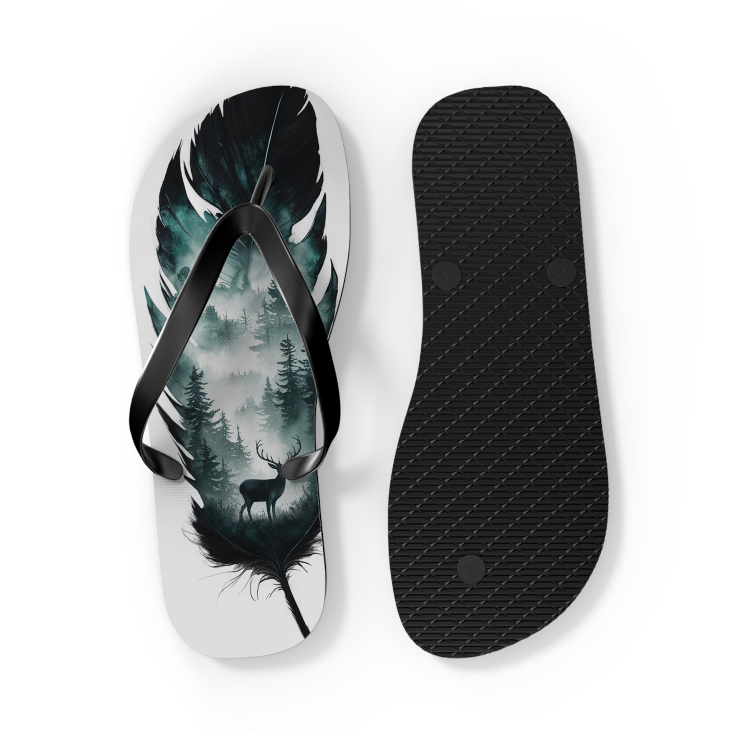 Feather With Essence of Nature Flip Flops