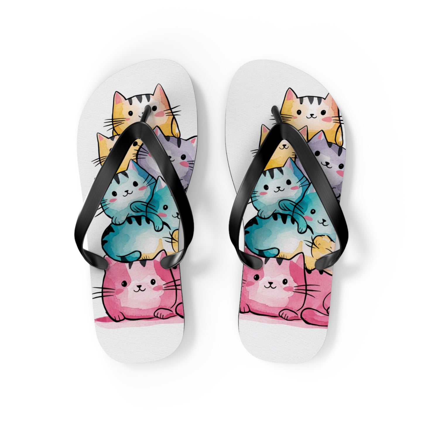 Smiling Cats Flip Flops