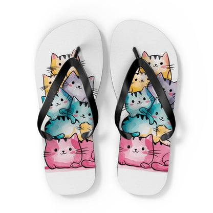 Smiling Cats Flip Flops