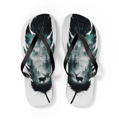 Feather With Essence of Nature Flip Flops