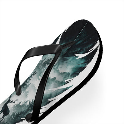 Feather With Essence of Nature Flip Flops